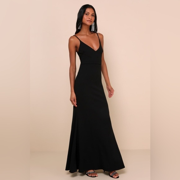 Lulus Infinite Glory Maxi Dress in Black Sz. Small - Picture 4 of 12
